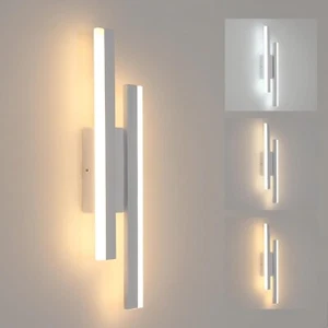 Applique da Parete LED 10W Design Doppio LED Lineare Bianco Moderno IP20 Interno - Foto 1 di 7