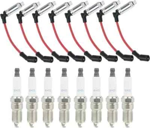 41-110 Iridium Spark Plugs & M8-48322 Spark Plug Wires for 5.3 6.0L 6.2L Chev... - Picture 1 of 7
