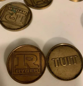 TUIT token Ryder Truck Line solid brass Lot of 10 - LOT#33-24 - Picture 1 of 2