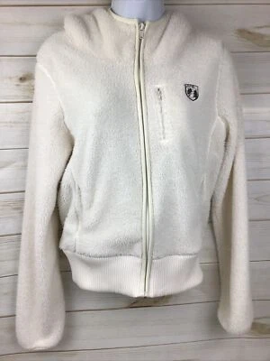 Женская флисовая куртка с капюшоном на молнии American Eagle Цвет белый Размер M - Изображение 1 из 4