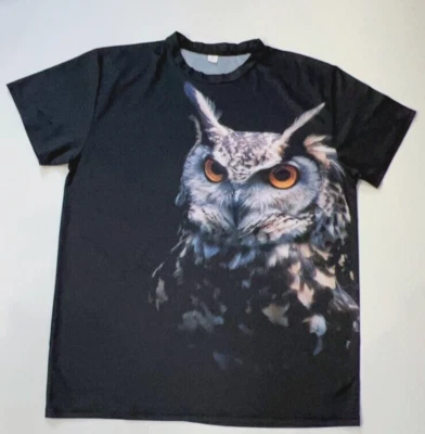 Animal Owl Cuello Redondo Impresión 3D Suelta Para Hombre y Mujer Camiseta Prendas para el torso Camiseta Foto 1 de 4