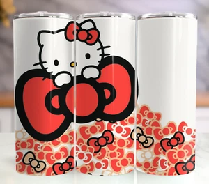 Red Bow Hello Kitty 20oz Insulated Tumbler with Straw-Stainless Steel Mug - Picture 1 of 8