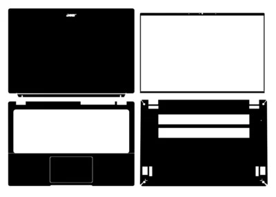 Carbon Vinyl Laptop Sticker Skin Decals Guard for Acer S3 PRO SF314-71-52GZ 14" - Image 1 of 4