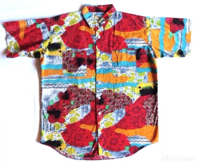 Camisa Hawaiana Island Life By Catalina Vintage Años 90 Colores Brillantes  Foto 1 de 4