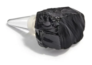 Wine Bottle Stopper Obsidian by Anna New York Crystal Wine Bottle Stopper - Picture 1 of 6