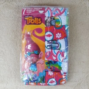 TROLLS Panties Girl's 8 NEW 7 Pairs Undies 100% Cotton Underwear NIP POPPY - Picture 1 of 5