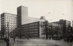 alemania, BERLÍN SIEMENSSTADT, Wernerwerk, arquitecto modernista Hans Hertlein RPPC - Imagen 1 de 2