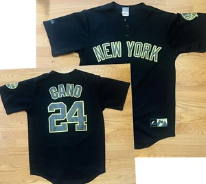 Majestic Robinson Cano Yankees Limited Edition Black Neon Jersey Medium Rare - Picture 1 of 9