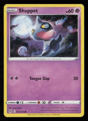 Shuppet SWSH11: Lost Origin #072/196 Common Pokemon Card - Image 1 of 2