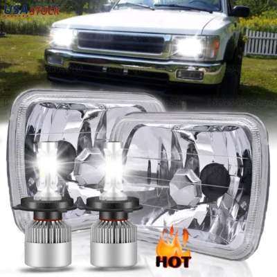 Faro LED H4 haz alto bajo haz para camioneta Toyota 1982-1995 carrocería dura 5x7 7x6" Foto 1 de 4