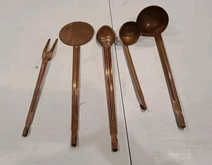 Vintage Daewoo Copper Utensil Set 5 Pieces - Picture 1 of 7