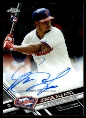 2017 Topps Chrome Auto Jorge Alfaro #RA-JA TM2 - Image 1 of 2
