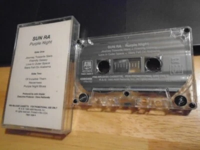 VERY RARE PROMO Sun Ra CASSETTE TAPE Purple Night free jazz 1990 Don Cherry A&M - Image 1 of 2