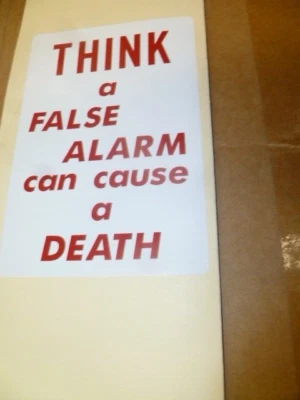 Caja de alarma contra incendios calcomanías/pegatinas para la caja de alarma contra incendios Gamewell Early Foto 1 de 4