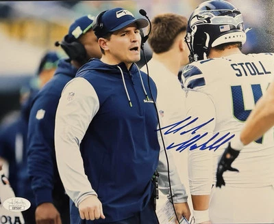 Mike Macdonald Signed Autographed Seattle Seahawks 8x10 Photo JSA COA  - Image 1 of 2