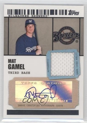 2009 Topps Ticket To Stardom Auto Relics /489 Mat Gamel #TSAR-MG Rookie Auto RC - Image 1 of 2