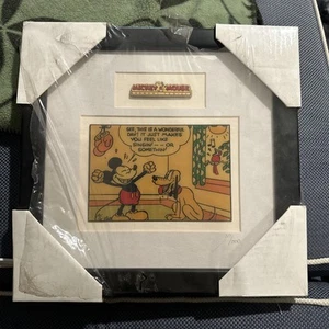 Disney Mickey Mouse Sunday Comics Framed Art & Pin Set LE 317/1500 Pluto New M - Picture 1 of 5