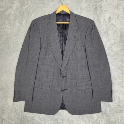 Blazer Burberrys Hombre 44 100% Lana Gris Cuadros Dos Botones Calce Clásico Hecho en EE. UU. Foto 1 de 4