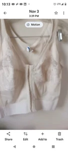 Vintage BESTFORM? Longline Bra White Size 36B Soft Cup Front Close Lace Front - Picture 1 of 3