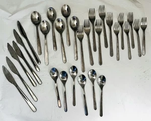 Lot of 30 Pieces (SIX 5-piece place settings) - FORNUFT- IKEA Stainless Steel - Picture 1 of 7