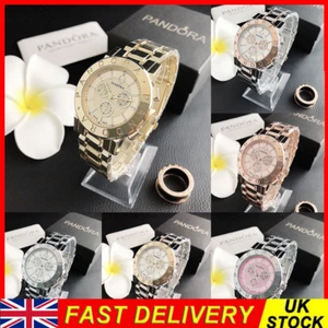Ladies Woman’s Fashion Full Stars Diamond Quartz Watch Wristwatch Xmas Gifts - Picture 1 of 16