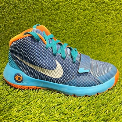 Nike KD Trey 5 III Boys Size 6.5Y Blue Orange Athletic Basketball Shoes Sneakers - Image 1 of 4