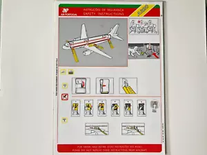 TAP AIR PORTUGAL A320 Safety Card Sicherheitskarte - Bild 1 von 2
