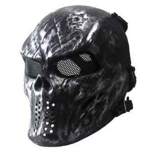 Halloween Full Face Mask Skull Masks with Metal Mesh for Cosplay Costume Party - Picture 1 of 22