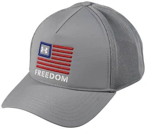 Under Armour Freedom Trucker Hat - Steel / Red - New - Picture 1 of 1