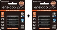 Panasonic Eneloop Pro AAA Pre-Charged Rechargeable Batteries, 8-Pack (BK-4HCCE/4