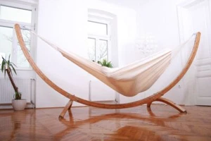 MacaMex Hängematte mit Gestell Siesta Grande Deluxe + Brasil Premium Natur / ... - Picture 1 of 12