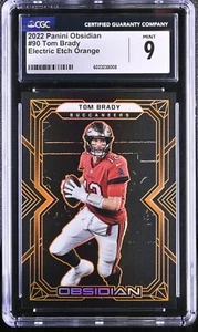 Tom Brady 2022 Panini Obsidian Electric Etch Orange /75 #90 CGC 9 Mint - Bild 1 von 4