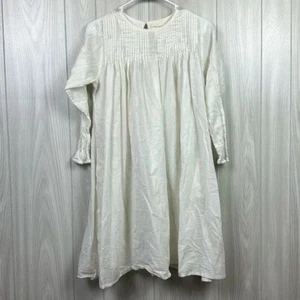 Laude The Label Womens Dress Small Victorian Cotton Gauze Smocked Ivory Smock - Picture 1 of 7