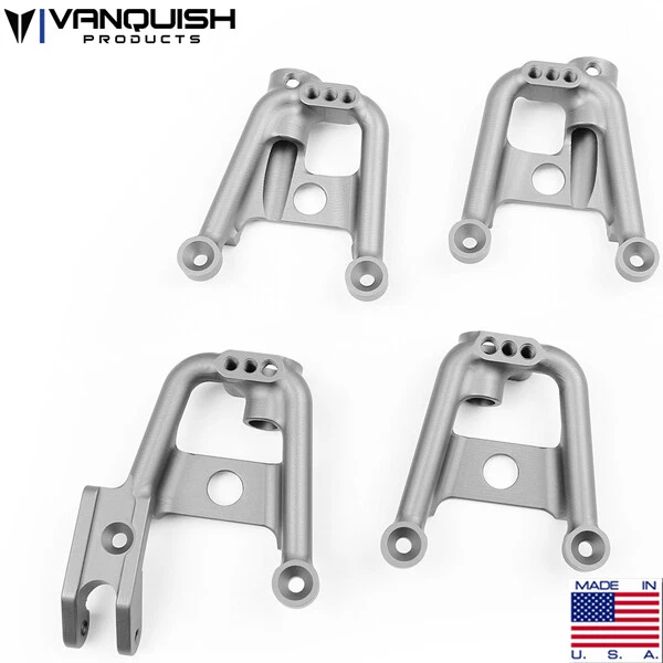Vanquish Products VPS01861 Shock Hoops Clear Anodized : SCX10-II - Image 1 of 1