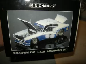 1:18 Minichamps Ford Capri RS 3100 Norisring DRM 1975 #31 J. Mass en embalaje original - Imagen 1 de 2