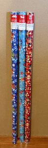 Christmas PJ Masks Trolls Paw Patrol 3 New 60 Sq ft Rolls Gift Wrapping Paper - Picture 1 of 6