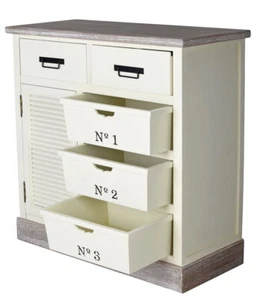 Küchenbuffet Sideboard Kommode Landhaus Anrichte Retro Shabby weiß Schrank antik - Bild 1 von 6