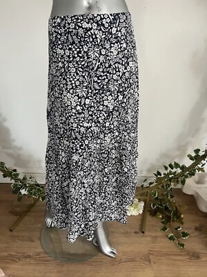 Womens Joules Eloise Maxi Skirt Size 10 Navy Woodland Floral Ditsy NEW OD22 - Image 1 of 4