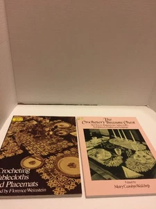 Crochet Tablecloths & Placemats Crocheted Treasure Chest Books Dover Vintage - Picture 1 of 11