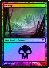 Swamp (298) FOIL Champions of Kamigawa PLD Basic Land MAGIC MTG CARD ABUGames