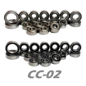 Bearing Set for TAMIYA CC02 CC-02 CC-02S COMPLETE 22 Bearings RUBBER/METAL Seals - Picture 1 of 19