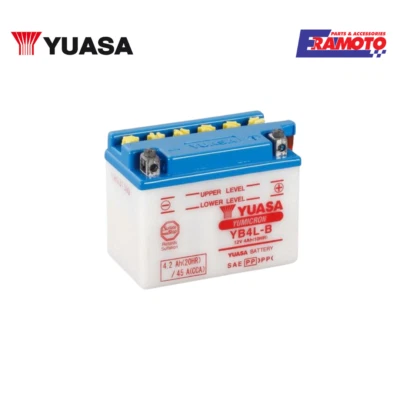 BATTERIA YUASA YB4L-B ATTIVATA PER CAGIVA SUPERCITY W4 W8 K7 125 - Image 1 of 4