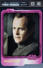 Topps Star Wars Card Trader Admiral Motti Pink 10cc Digital Card