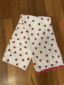 Valentine Opalhouse Tea Dish Towel Terry Hearts W Fringe 27in X 18in￼ ￼ - Picture 1 of 3