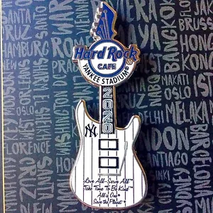 2020 HARD ROCK CAFE YANKEE STADIUM NEW YORK MOTTO CHITARRA MLB BASEBALL LE PIN - Foto 1 di 3