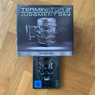Terminator 2: Judgment Day Steelbook Blu Ray Set w T-800 Metal Hand Mug SEALED!! - Image 1 of 4