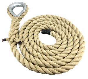 36mm Synthetic Polyhemp Gym Climbing Rope CW Thimble Choose Your Length - Picture 1 of 5