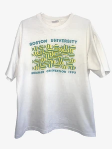 Boston university vintage t shirt white size L orientation 1993 - Picture 1 of 8