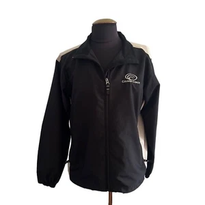 Cutter & Buck Black & Tan Jacket Polyester Country Coach Logo Full Zip, Medium - Picture 1 of 7