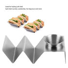 Taco Holders Stainless Steel Taco Stand Mexican Food Rack 2 Slot + Sauce Cup